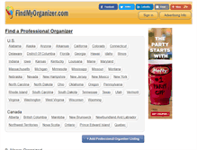 Tablet Screenshot of findmyorganizer.com